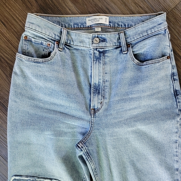 Abercrombie & Fitch Ankle Straight Ultra High Rise Jeans Size 30 Curve Love - Picture 4 of 11
